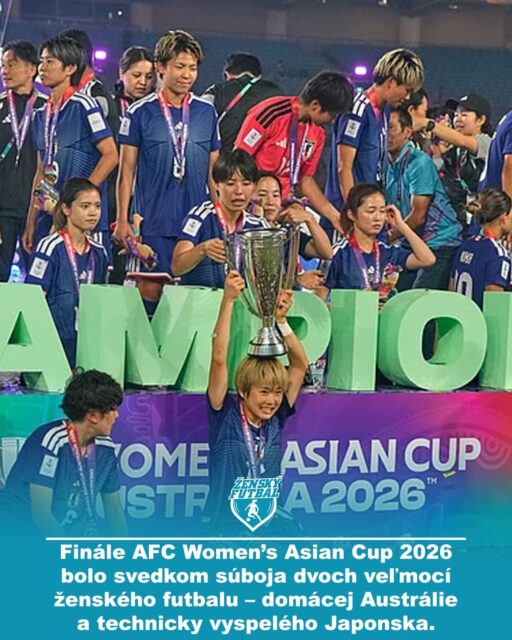 Finále AFC Women’s Asian Cup 2026 prinieslo očakávaný súboj dvoch veľmocí ženského futbalu – domácej Austrálie a technicky vyspelého Japonska. Pred takmer vypredaným štadiónom v Sydney sa napokon radovali Japonky, ktoré zvíťazili najtesnejším rozdielom 1:0 a potvrdili svoju dominanciu na kontinente. Zhrnutie finále si môžete prečítať na našom webe -> ZenskyFutbal.sk

#ZenskyFutbal #FutbalZeny #WomensFootball #Futbalistky
