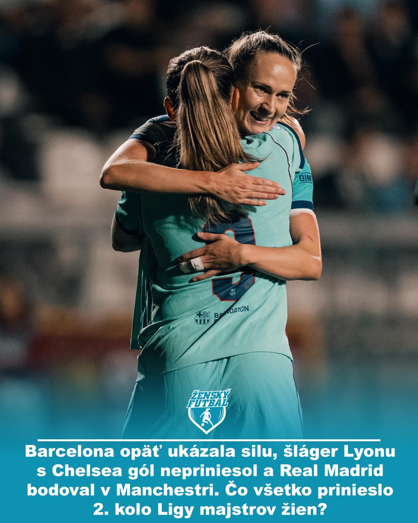 🏆 Barcelona valcuje Európu, šláger v Lyone bez gólov. Druhé kolo Ligy majstrov žien prinieslo 31 gólov! 🔥

🔵🔴 Barcelona rozobrala AS Rím 6:0 a ako jediný tím zostáva po dvoch kolách stopercentná.
🤝 OL Lyonnes 0:0 Chelsea v jednom z najväčších šlágrov kola.
⚪ Real Madrid získal bod na pôde Manchestru City po remíze 1:1.
🇫🇷 PSG odpovedalo na remízu z prvého kola päťgólovou výhrou nad OH Leuven.
🇩🇪 Bayern rozhodol duel s Benficou tromi gólmi v záverečnej dvadsaťminútovke.
⚡ Paris FC zachránilo proti Arsenalu remízu 2:2.
📚 A nechýbali ani historické zápisy - prvé body HB Køge v hlavnej fáze či prvý gól Austrie Viedeň.

⚽ 9 zápasov. 31 gólov. A po dvoch kolách už začína byť boj o postup poriadne zaujímavý.

👉 Kompletné výsledky, strelkyne, hráčky zápasov aj to najdôležitejšie z každého stretnutia nájdeš v našom prehľade na ZenskyFutbal.sk.

#ZenskyFutbal #ZenskyFutbalSK #LigaMajstrov #UWCL #FutbalZeny